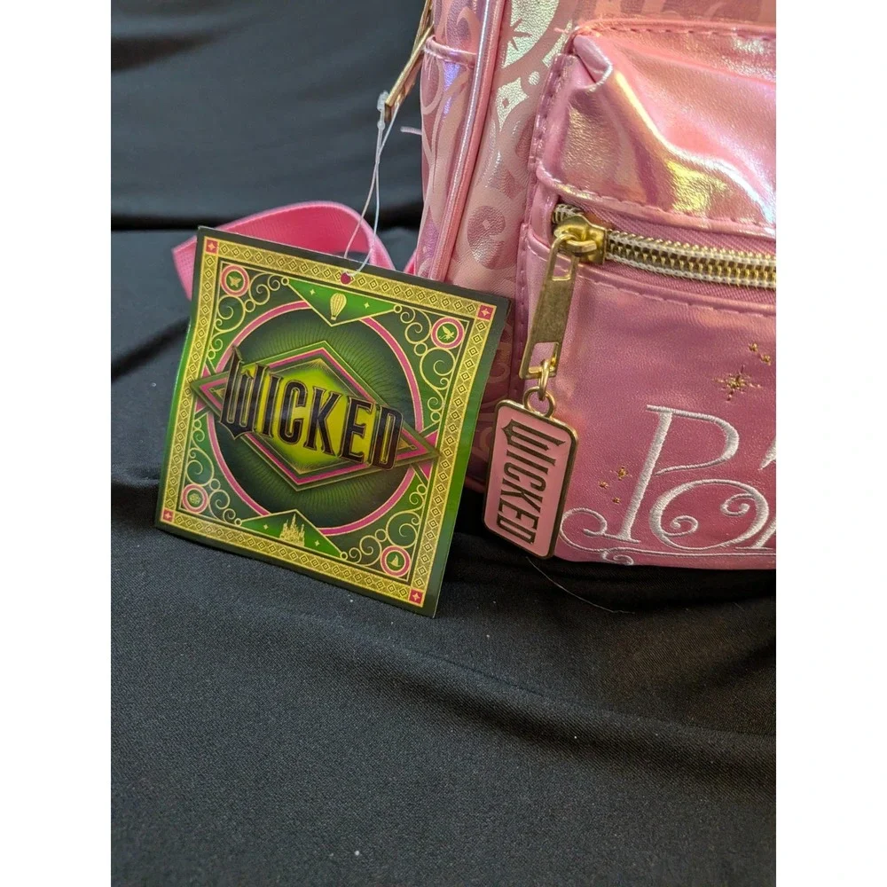 Wicked So Popular Backpack Metallic Crown Glinda Main Compartment Front Pocket